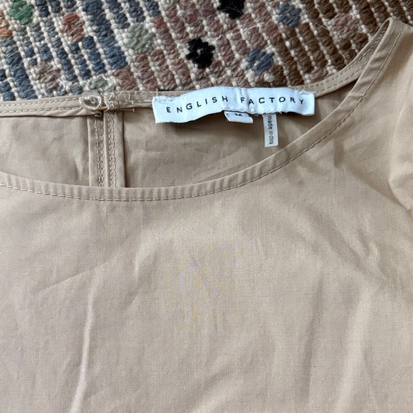 English Factory Tan Ruffle Blouse - Picture 3 of 6